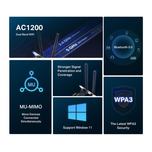 Mercusys MA30E PCI-Express AC1200 Wi-Fi + Bluetooth 5.0 adapter