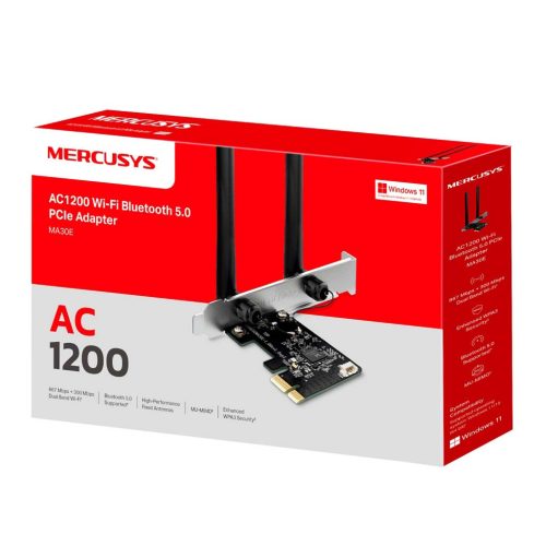 Mercusys MA30E PCI-Express AC1200 Wi-Fi + Bluetooth 5.0 adapter