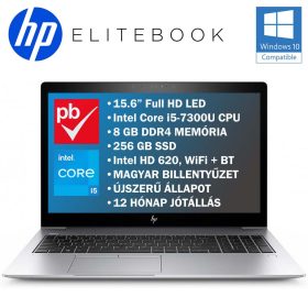   HP EliteBook 850 G5 15.6" felújított prémium használt laptop (Core i5 7th, 8GB RAM, 256GB SSD, Full HD, ÚJSZERŰ ÁLLAPOT)