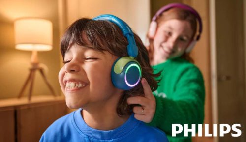 Philips Bluetooth Kids Headphones Magenta hangerőkorláttal rendelkező fejhallgató gyermekek számára