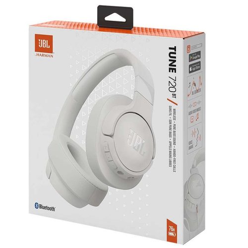 JBL Tune 720BT Bluetooth fejhallgató beépített mikrofonnal (fehér)