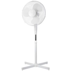   Nordic Home 40cm álló ventilátor, oszcilláló, 3 sebesség fokozat, dönthető, fehér