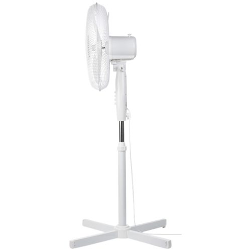 Nordic Home 40cm álló ventilátor, oszcilláló, 3 sebesség fokozat, dönthető, fehér