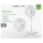   Nordic Home 40cm álló ventilátor, oszcilláló, 3 sebesség fokozat, dönthető, fehér
