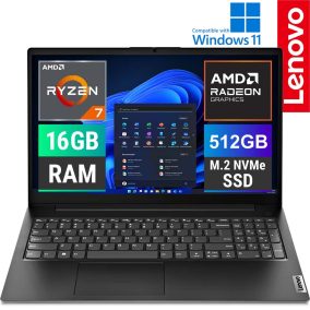   Lenovo V15 G4 15.6" fekete laptop (AMD Ryzen 7, 16GB RAM, 512GB SSD, NoOS, Full HD)