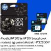 HP 302 304 fekete eredeti tintapatron