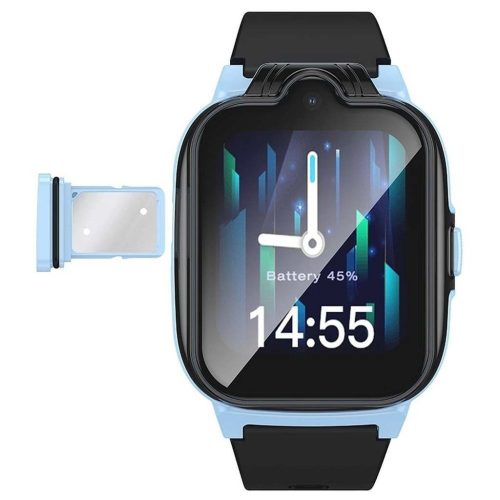 Hoco 4G SIM GPS CAM okosóra hívás funkcióval gyermekek számára (kék)