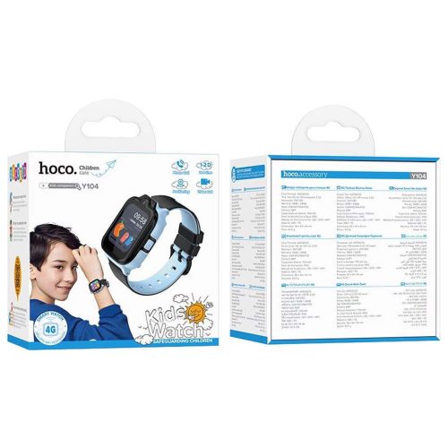 Hoco 4G SIM GPS CAM okosóra hívás funkcióval gyermekek számára (kék)