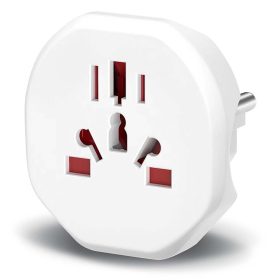   World To Europe Travel Adapter (US, UK, JP, AUS, IT, CH aljzat -> EU Schuko dugó) utazó adapter