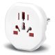 World To Europe Travel Adapter (US, UK, JP, AUS, IT, CH aljzat -> EU Schuko dugó) utazó adapter