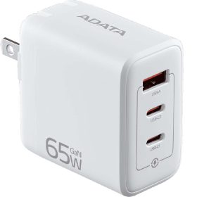   AData 65W GaN USB Charger 3db USB aljzattal, amerikai (USA) utazó töltő (1x USB-A + 2x USB-C)