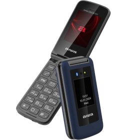   Aiwa 2G Multifunctional Flip Phone 2.4" DualSIM kék mobiltelefon