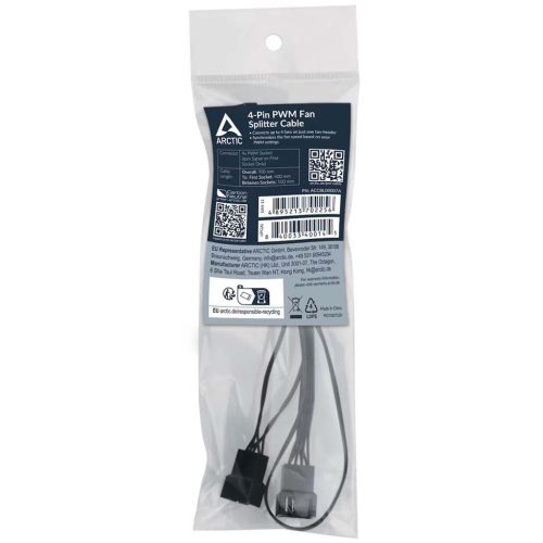 Arctic 4-Pin PWM Fan Splitter Cable 4p. ventilátor elosztó (1x dugó - 4x aljzat)