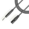 Jack-XLR kábel, minőségi, réz, szilikon, 1.5m (1x 6.3mm sztereó jack apa - 1x 3p. XLR anya)