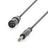 Jack-XLR kábel, minőségi, réz, szilikon, 1.5m (1x 6.3mm sztereó jack apa - 1x 3p. XLR anya)