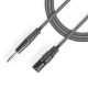 Jack-XLR kábel, minőségi, réz, szilikon, 3.0m (1x 6.3mm sztereó jack apa - 1x 3p. XLR anya)