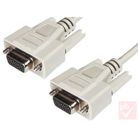   D-SUB összekötő kábel, 9p. anya / 9p. anya, nullmodem, 2.0m
