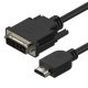 HDMI-DVI összekötő kábel, Singlelink 18+1, 5.0m