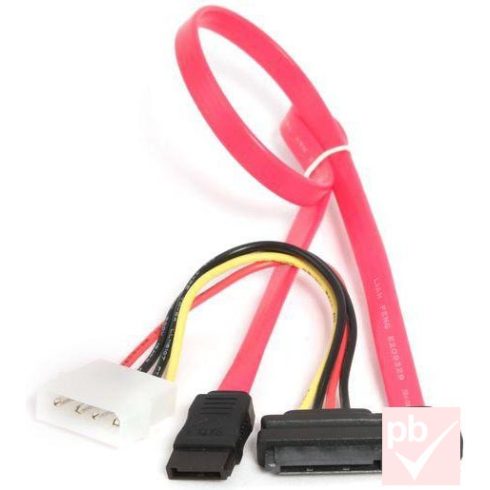 SATA adatkábel + tápkábel átalakító (Molex -> SATA)