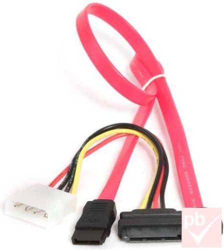 SATA adatkábel + tápkábel átalakító (Molex -> SATA)