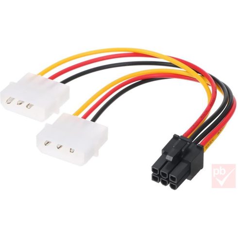 Táp átalakító, Molex aljzat 2x -> PCI-E 6p. dugó