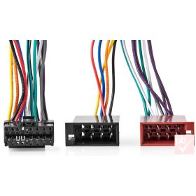   ISO átalakító kábel autós magnóhoz (JVC 16p. csatlakozó -> 2x ISO aljzat)