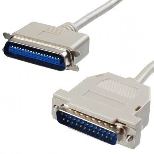 Párhuzamos nyomtató kábel 5.0m (D-SUB 25p. dugó -> Centronics dugó)