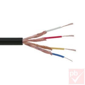 Audio kábel, árnyékolt, 4 eres kerek CCA
