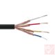 Audio kábel, árnyékolt, 4 eres kerek CCA