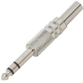 Jack dugó, 6.3mm sztereó, fém ház