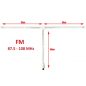 FM dipol antenna koax dugóval