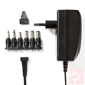   Univerzális tápegység, 3/4.5/5/6/7.5/9/12V DC, 2250mA, 6db csatlakozóval