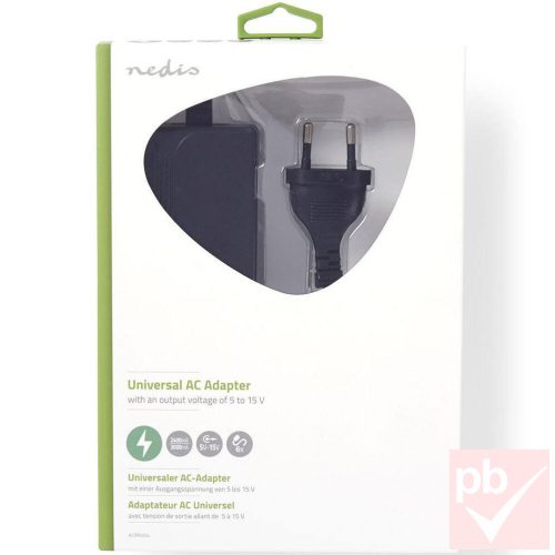 Univerzális tápegység, 5/6/7.5/9/12/13.5/15V DC, 3000mA, 6db csatlakozóval