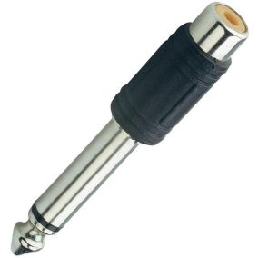   Audio átalakító, Jack 6.3mm mono dugó - 1x RCA aljzat (műanyag)