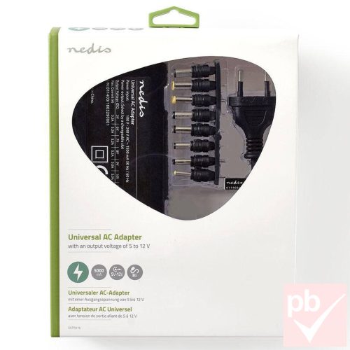 Univerzális tápegység, 6/7.5/9/12/13.5/15/16V DC, 5200mA, 6db csatlakozóval