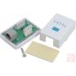 RJ45 fali doboz, 1db 8P8C aljzat, Cat5e, műanyag, fehér