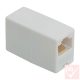 RJ45 toldó, műanyag ház, Cat5e (8P8C aljzat / 8P8C aljzat)