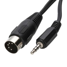   DIN-Jack audio összekötő kábel, DIN 5p. 180° dugó - 3.5mm sztereó jack dugó 1.0m