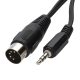 DIN-Jack audio összekötő kábel, DIN 5p. 180° dugó - 3.5mm sztereó jack dugó 1.0m