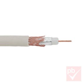 Koax kábel RG6, 75ohm, 7mm, fehér