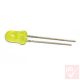 LED, 5mm, sárga, villogó, 5mcd, 2.5V, 54°, diffúz