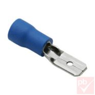 Kábelsaru, 4.8mm apa, szigetelt, kék