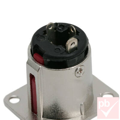 Jack aljzat, beépíthető, 6.3mm sztereó, rögzíthető