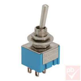   Karos kapcsoló, 2 körös, 2 állású, 4 láb, 250V 3A, forrasztható