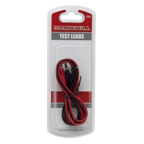 Maxwell mérőzsinór szett, banán dugó / krokodil csipesz, 93cm