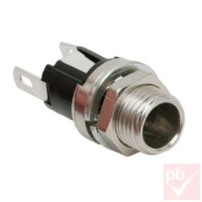 DC aljzat, beépíthető, 5.5x2.5mm, fém (kicsi)
