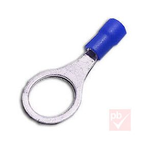   Kábelsaru, 8.5mm (M8) / 4.3mm, gyűrűs (szemes), szigetelt, kék
