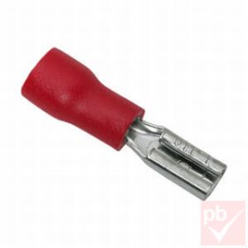 Kábelsaru, 2.8mm anya, szigetelt, piros