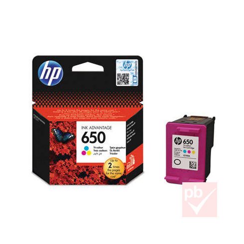 HP 650 színes eredeti tintapatron