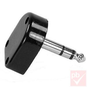 Jack dugó, 6.3mm sztereó, műanyag ház, 90°